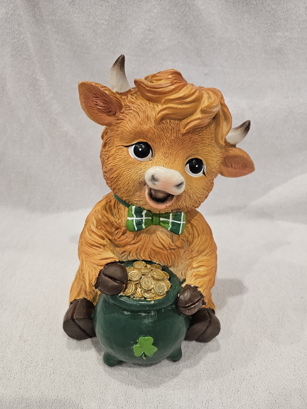 ☘️Highland Cow New St. Patty’s Day Highland Cow Figure